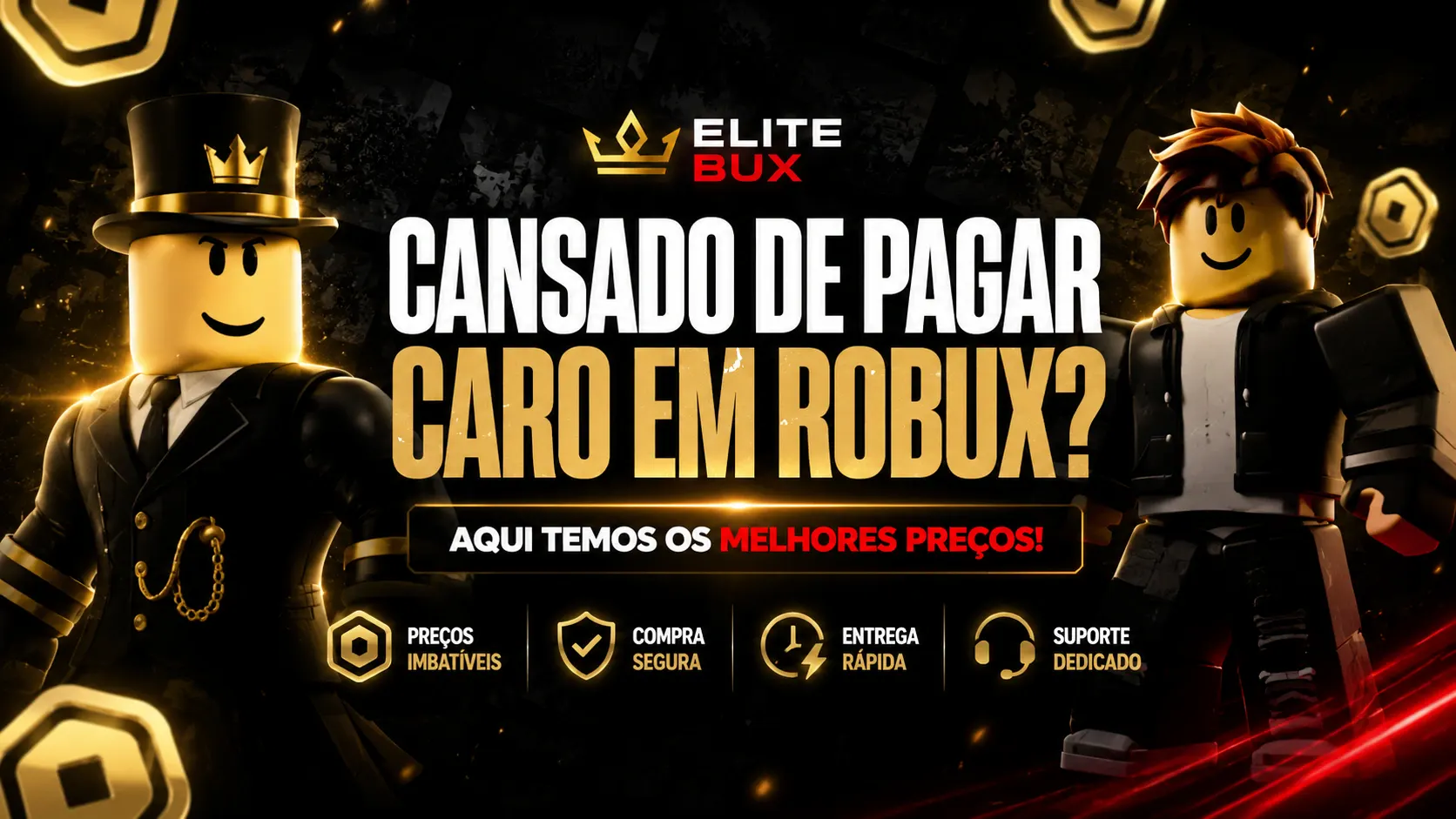Elite Bux — cansado de pagar caro em Robux? Aqui temos os melhores preços